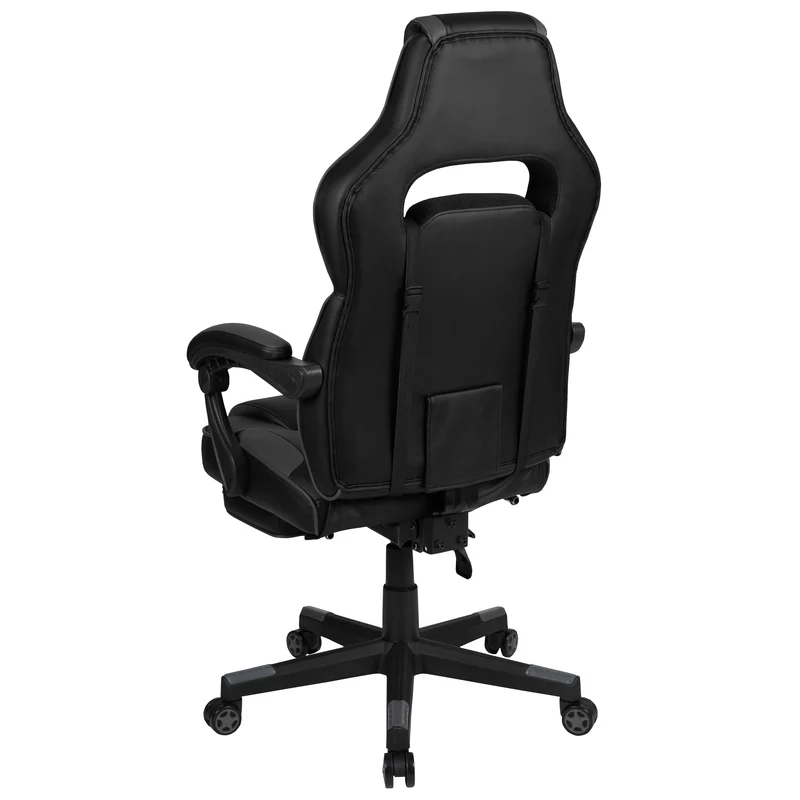 Ergonomic Gaming Chair -Recline Back/Arms, Footrest, Massaging Lumbar