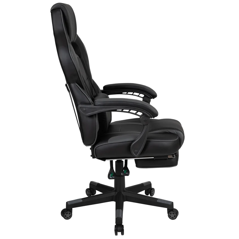 Ergonomic Gaming Chair -Recline Back/Arms, Footrest, Massaging Lumbar