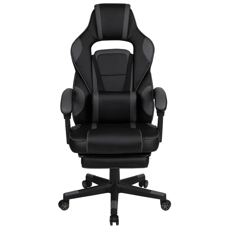 Ergonomic Gaming Chair -Recline Back/Arms, Footrest, Massaging Lumbar