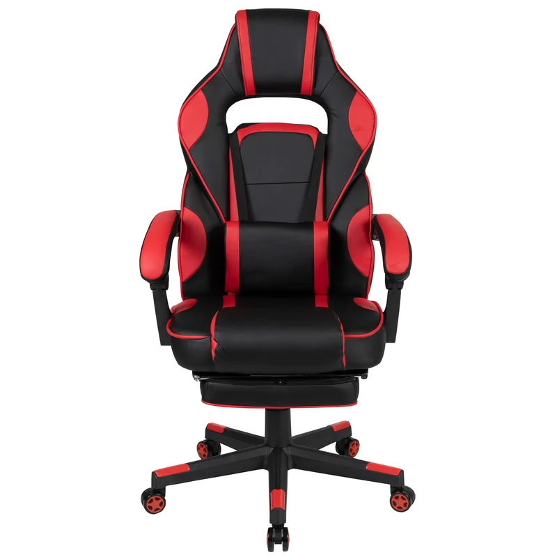 Ergonomic Gaming Chair -Recline Back/Arms, Footrest, Massaging Lumbar