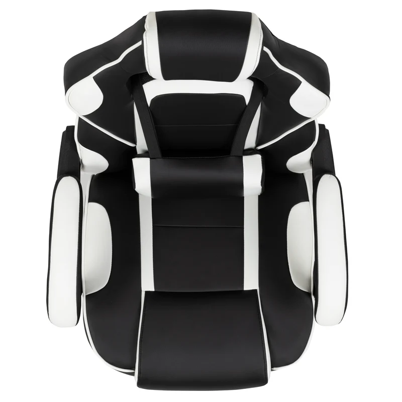 Ergonomic Gaming Chair -Recline Back/Arms, Footrest, Massaging Lumbar
