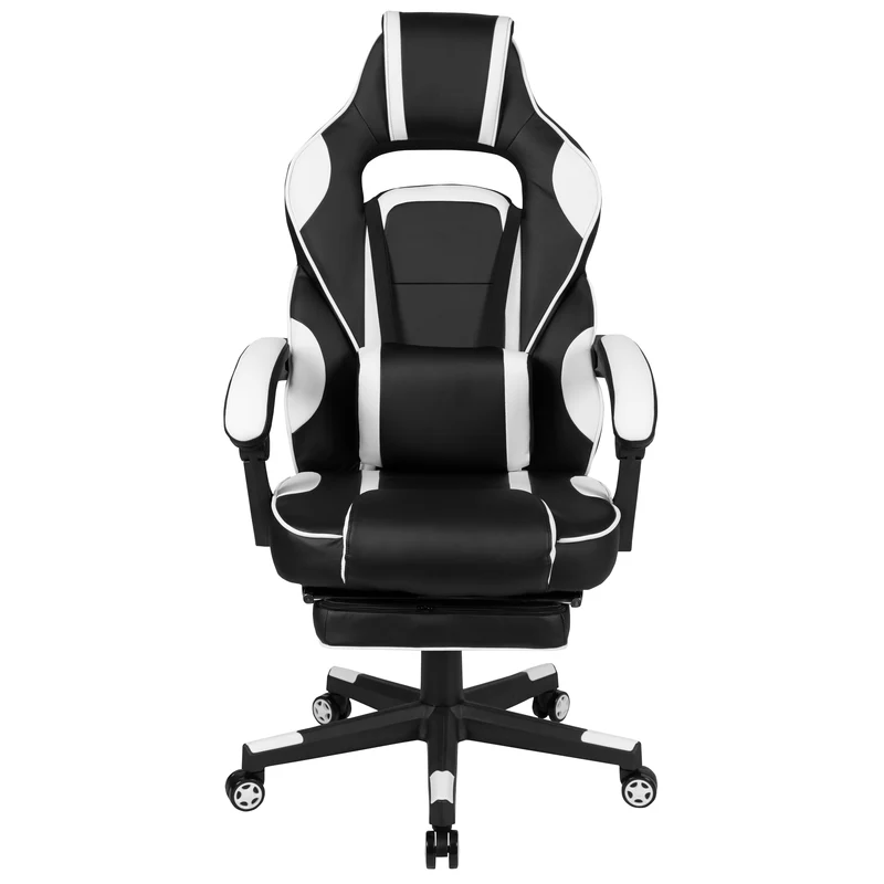 Ergonomic Gaming Chair -Recline Back/Arms, Footrest, Massaging Lumbar