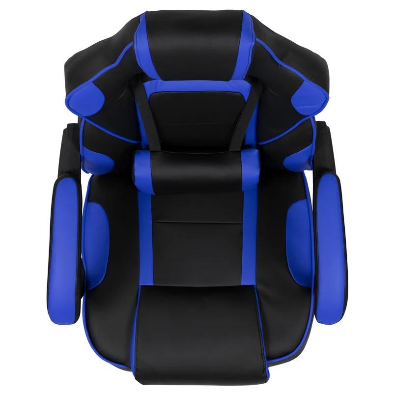 Ergonomic Gaming Chair -Recline Back/Arms, Footrest, Massaging Lumbar
