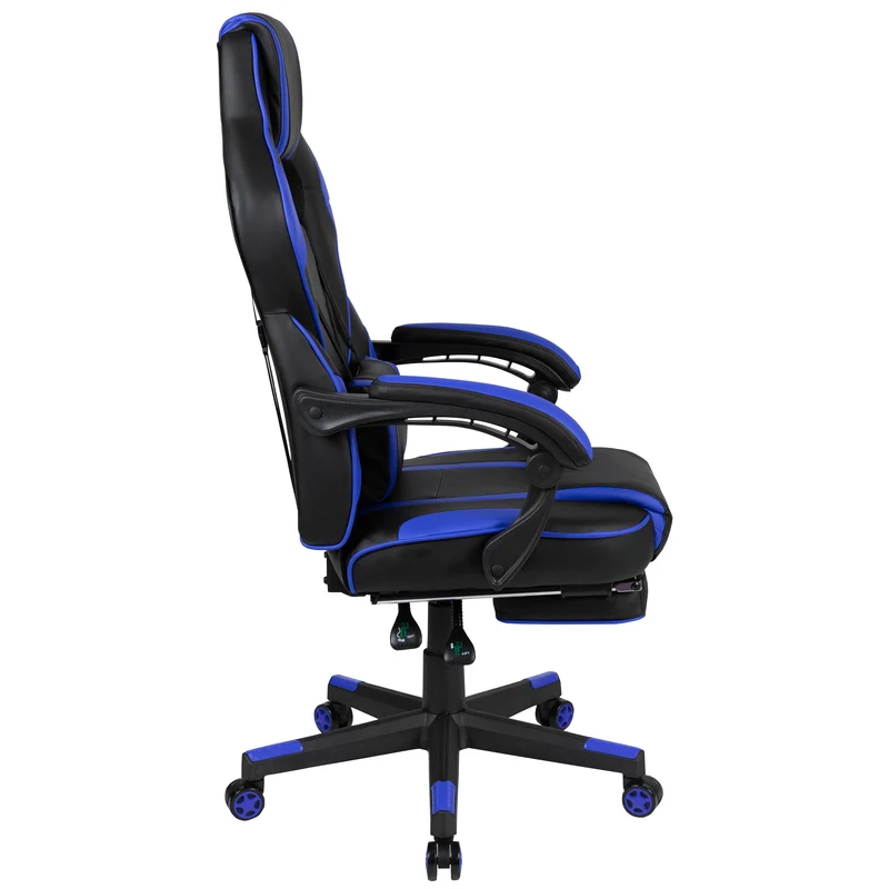 Ergonomic Gaming Chair -Recline Back/Arms, Footrest, Massaging Lumbar
