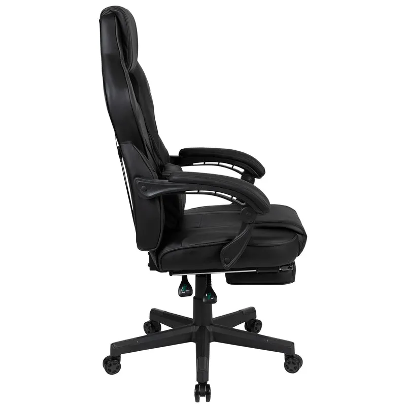 Ergonomic Gaming Chair -Recline Back/Arms, Footrest, Massaging Lumbar