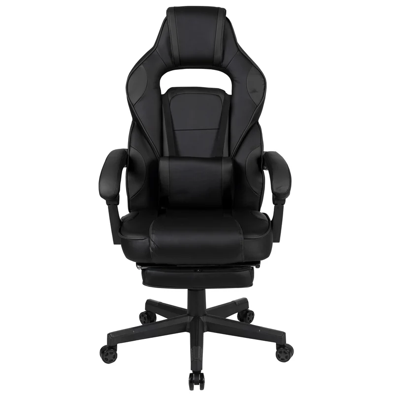 Ergonomic Gaming Chair -Recline Back/Arms, Footrest, Massaging Lumbar