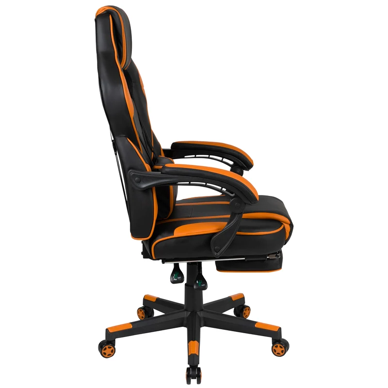 Ergonomic Gaming Chair -Recline Back/Arms, Footrest, Massaging Lumbar