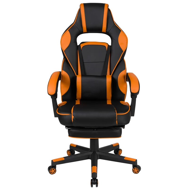 Ergonomic Gaming Chair -Recline Back/Arms, Footrest, Massaging Lumbar