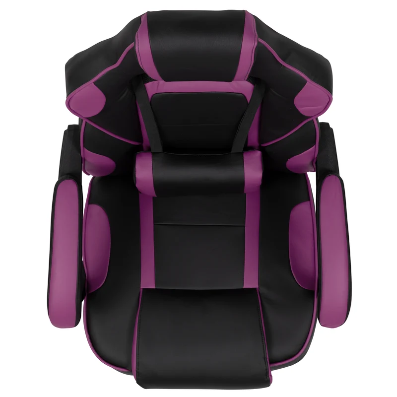 Ergonomic Gaming Chair -Recline Back/Arms, Footrest, Massaging Lumbar