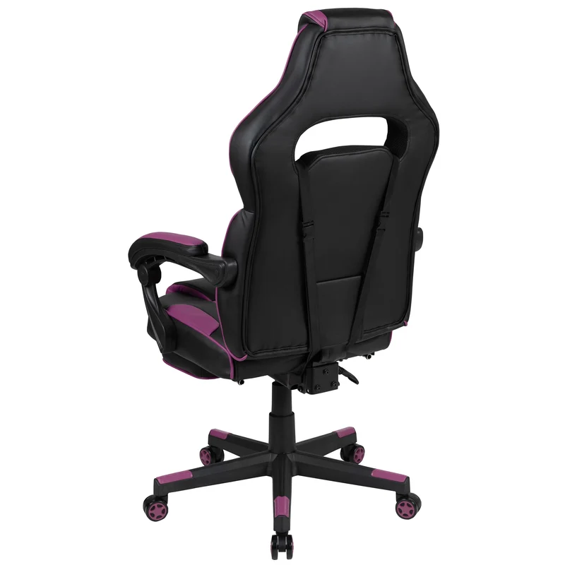 Ergonomic Gaming Chair -Recline Back/Arms, Footrest, Massaging Lumbar