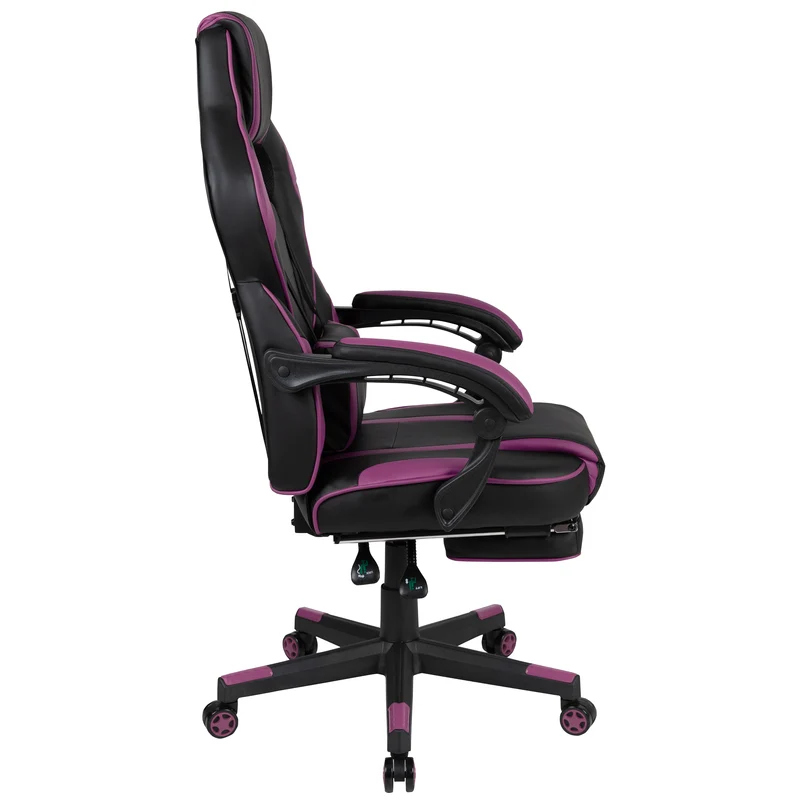 Ergonomic Gaming Chair -Recline Back/Arms, Footrest, Massaging Lumbar