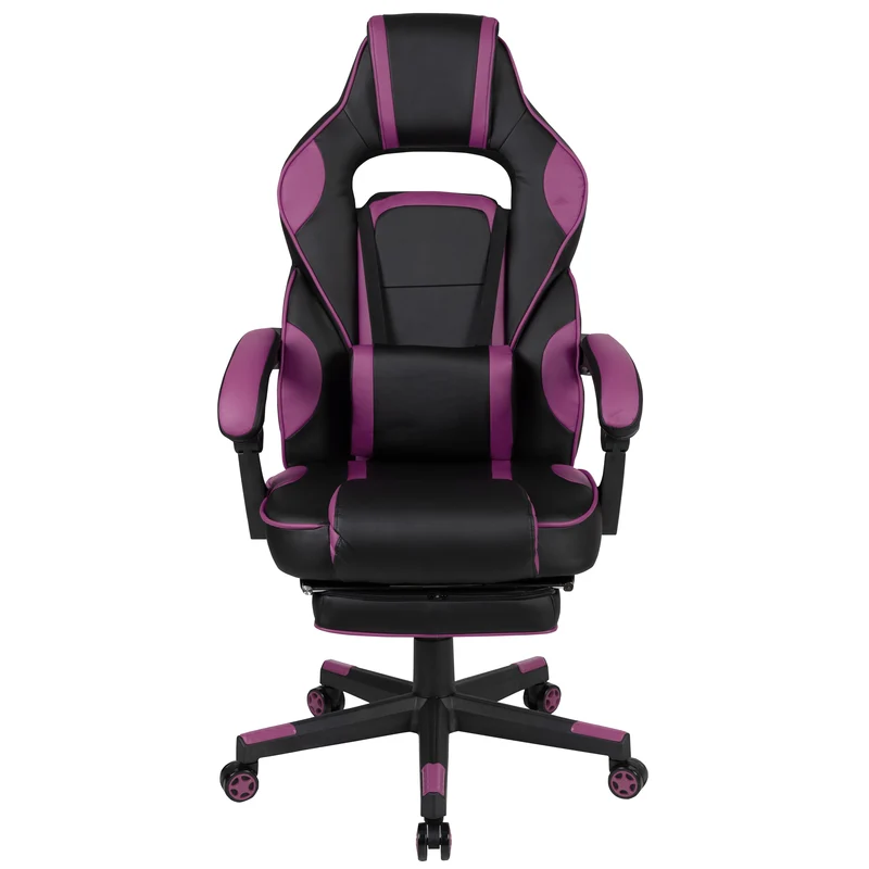 Ergonomic Gaming Chair -Recline Back/Arms, Footrest, Massaging Lumbar