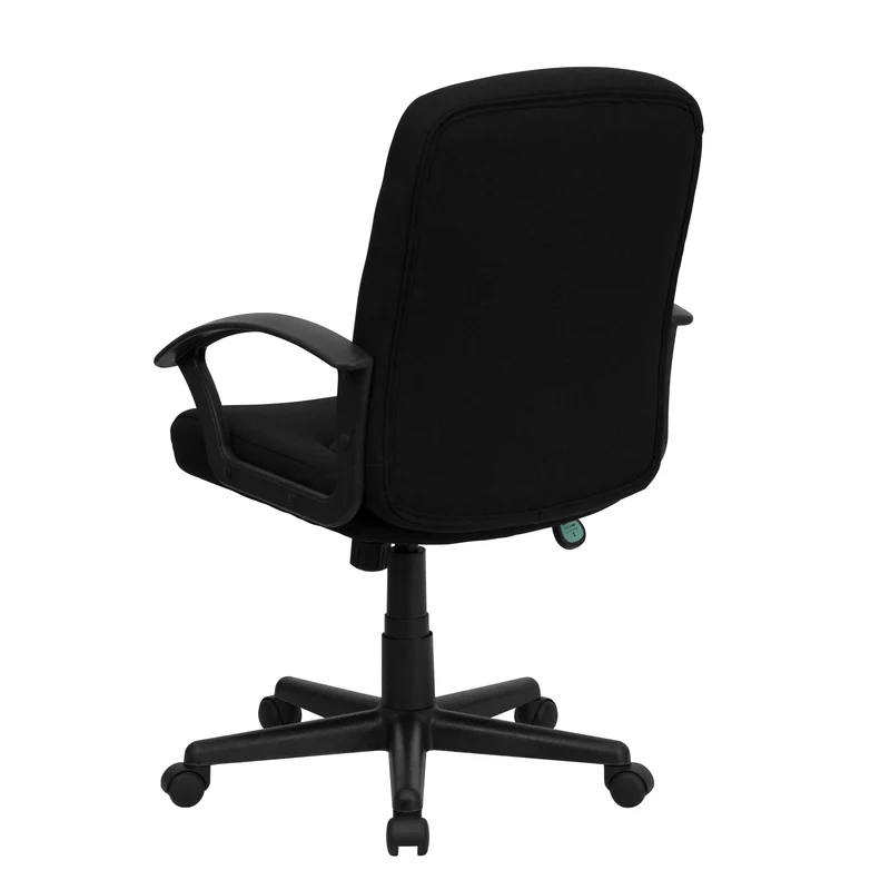 Mid-Back Fabric Executive Swivel Office Chair with Nylon Arms