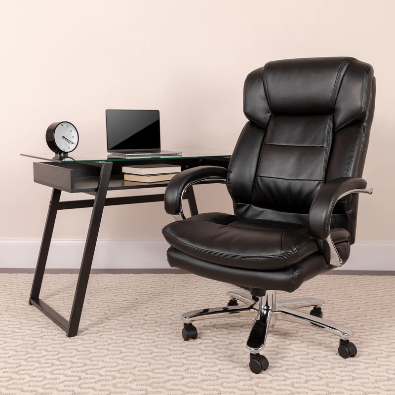 24/7 500 lb. Big & Tall Executive Swivel Ergonomic Office Chair with Loop Arms