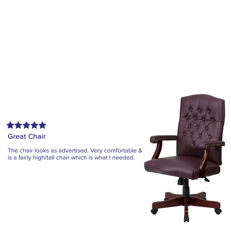 Martha Washington Executive Swivel Office Chair with Arms