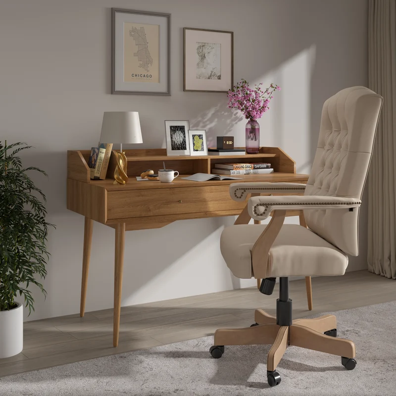 Martha Washington Executive Swivel Office Chair with Arms