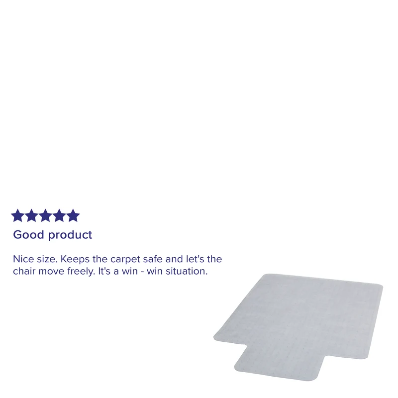 45'' x 53'' Carpet Chair Mat with Lip