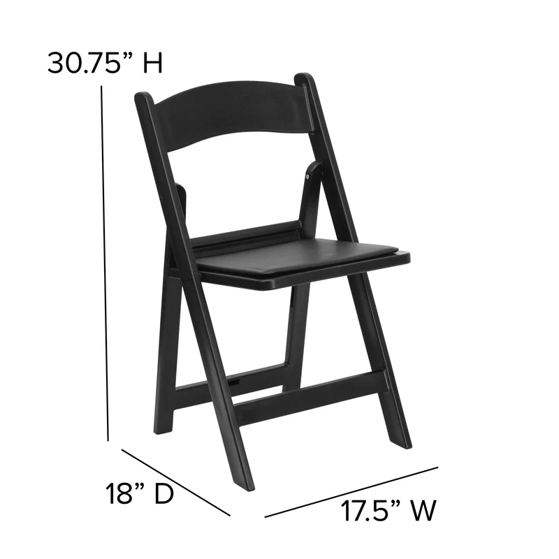 Set of 4 1000 lb Weight Capacity Indoor/Outdoor Resin Folding Chairs