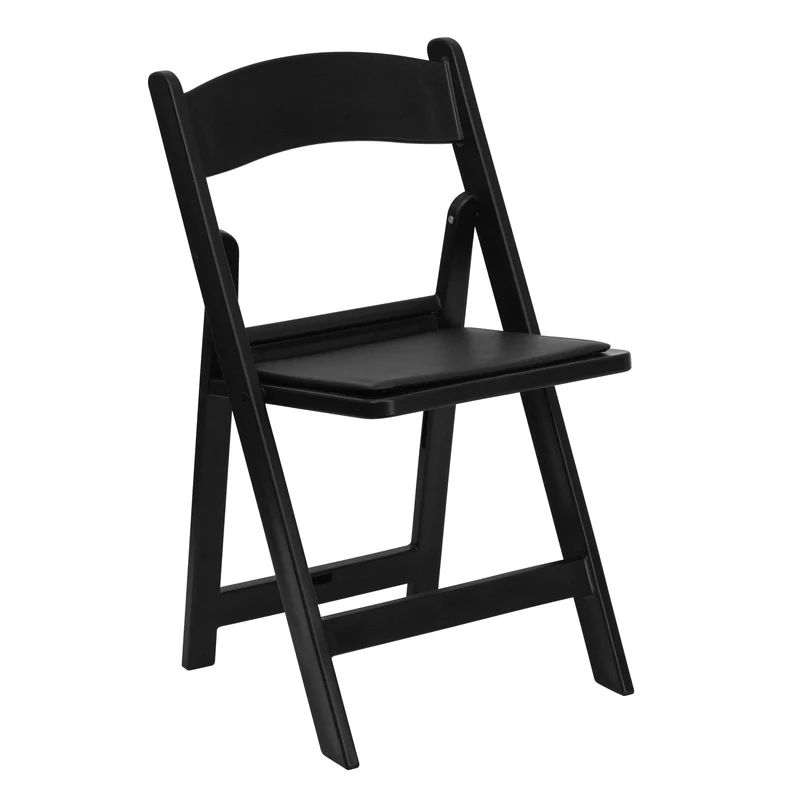 Set of 4 1000 lb Weight Capacity Indoor/Outdoor Resin Folding Chairs