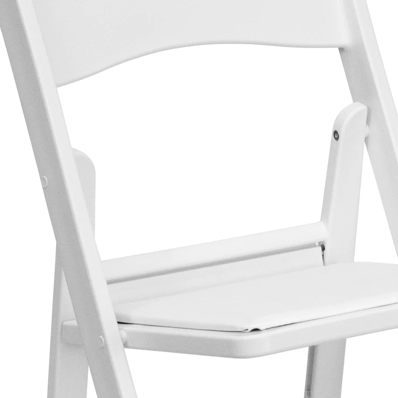 Set of 4 1000 lb Weight Capacity Indoor/Outdoor Resin Folding Chairs