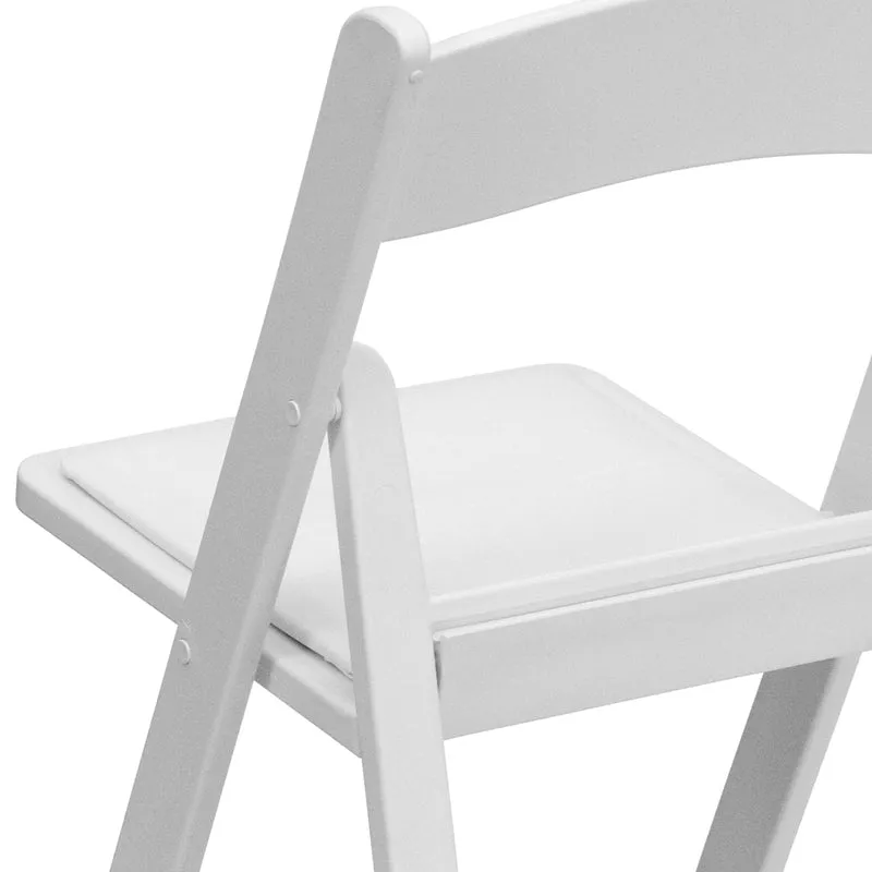 Set of 4 1000 lb Weight Capacity Indoor/Outdoor Resin Folding Chairs
