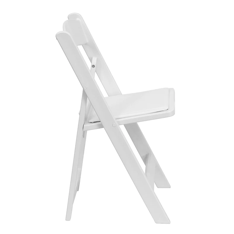 Set of 4 1000 lb Weight Capacity Indoor/Outdoor Resin Folding Chairs