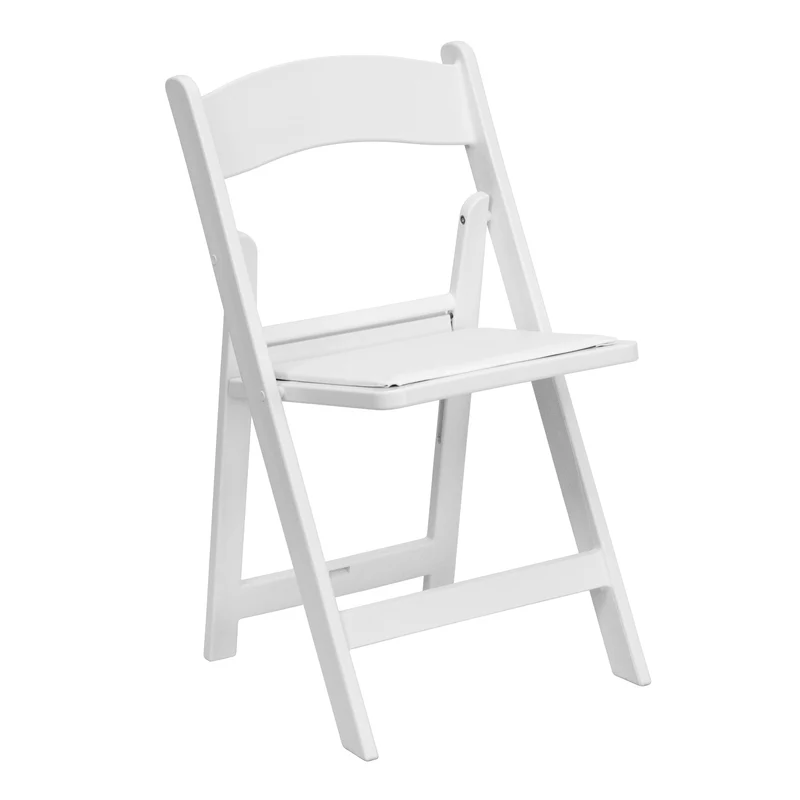 Set of 4 1000 lb Weight Capacity Indoor/Outdoor Resin Folding Chairs