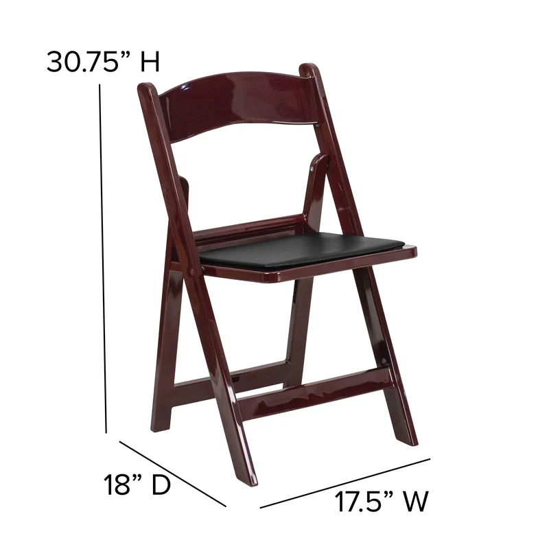 Set of 4 1000 lb Weight Capacity Indoor/Outdoor Resin Folding Chairs