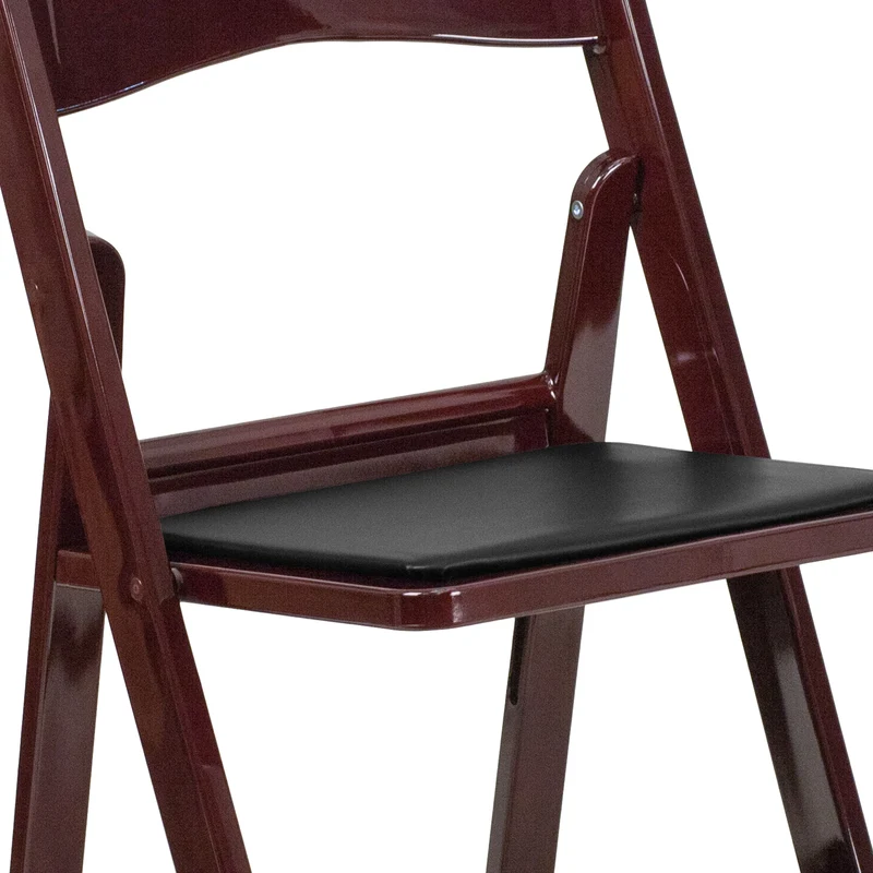 Set of 4 1000 lb Weight Capacity Indoor/Outdoor Resin Folding Chairs