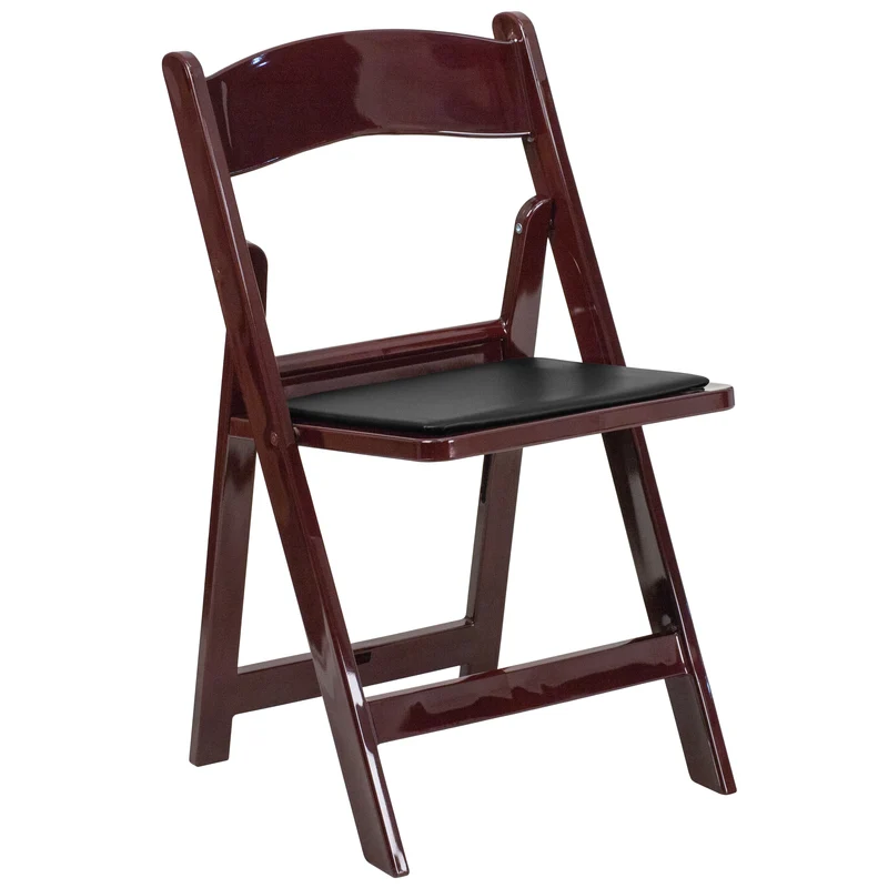 Set of 4 1000 lb Weight Capacity Indoor/Outdoor Resin Folding Chairs