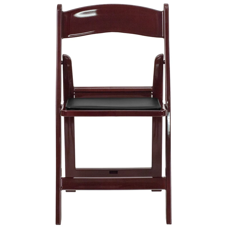 Set of 4 1000 lb Weight Capacity Indoor/Outdoor Resin Folding Chairs