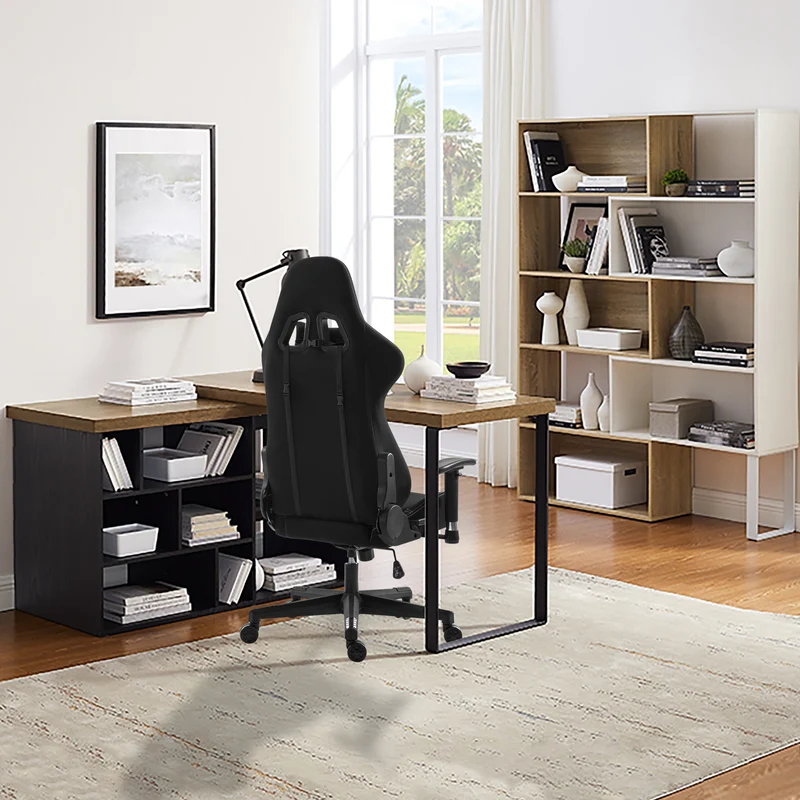 Aspire Desk Adjustable Return 150cm Dark Oak Black by Criterion