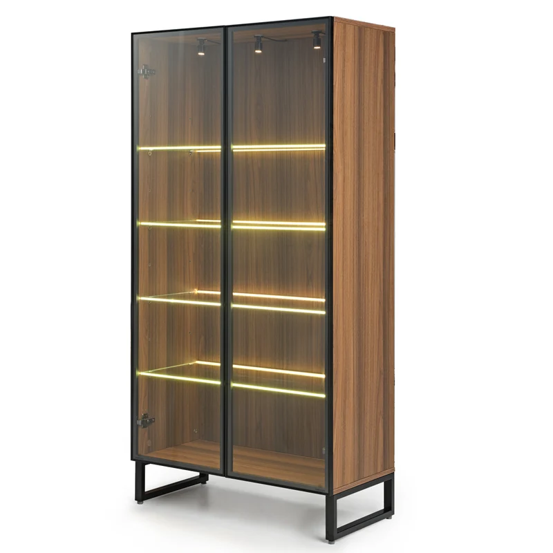 Curio Cabinet with Adjustable Shelves