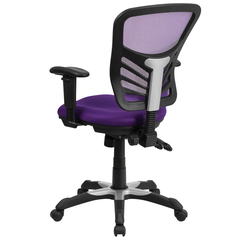 Mid-Back Mesh Triple Paddle Swivel Ergonomic Office Chair with Adjustable Arms