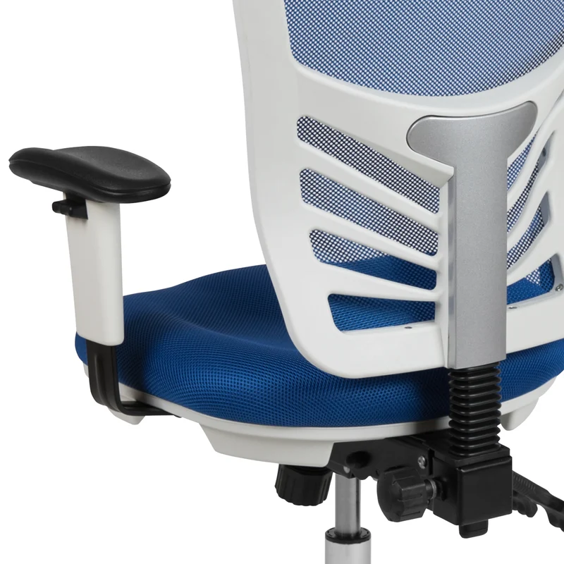 Mid-Back Mesh Triple Paddle Swivel Ergonomic Office Chair with Adjustable Arms