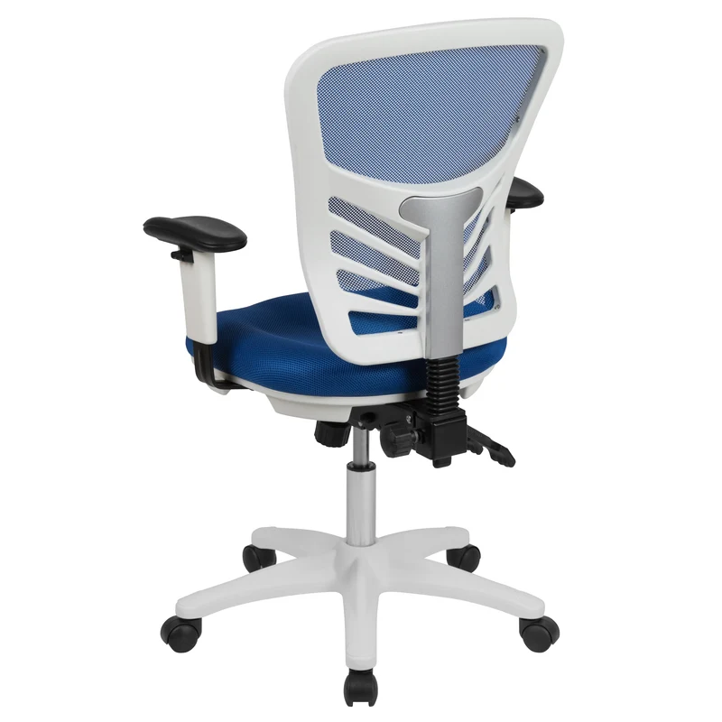 Mid-Back Mesh Triple Paddle Swivel Ergonomic Office Chair with Adjustable Arms