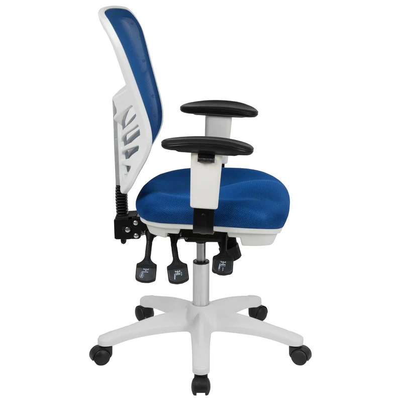 Mid-Back Mesh Triple Paddle Swivel Ergonomic Office Chair with Adjustable Arms