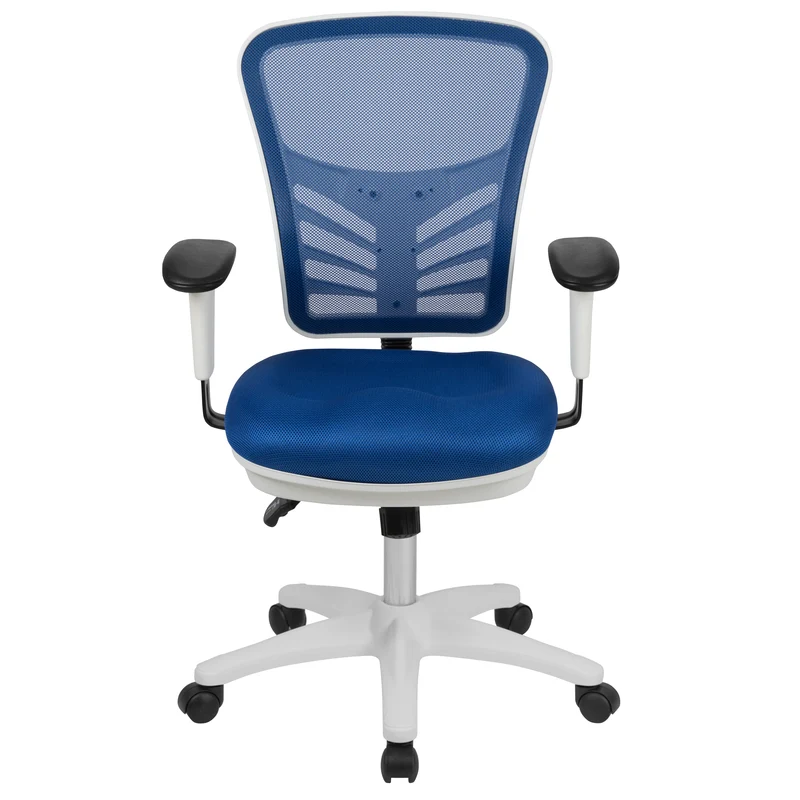 Mid-Back Mesh Triple Paddle Swivel Ergonomic Office Chair with Adjustable Arms
