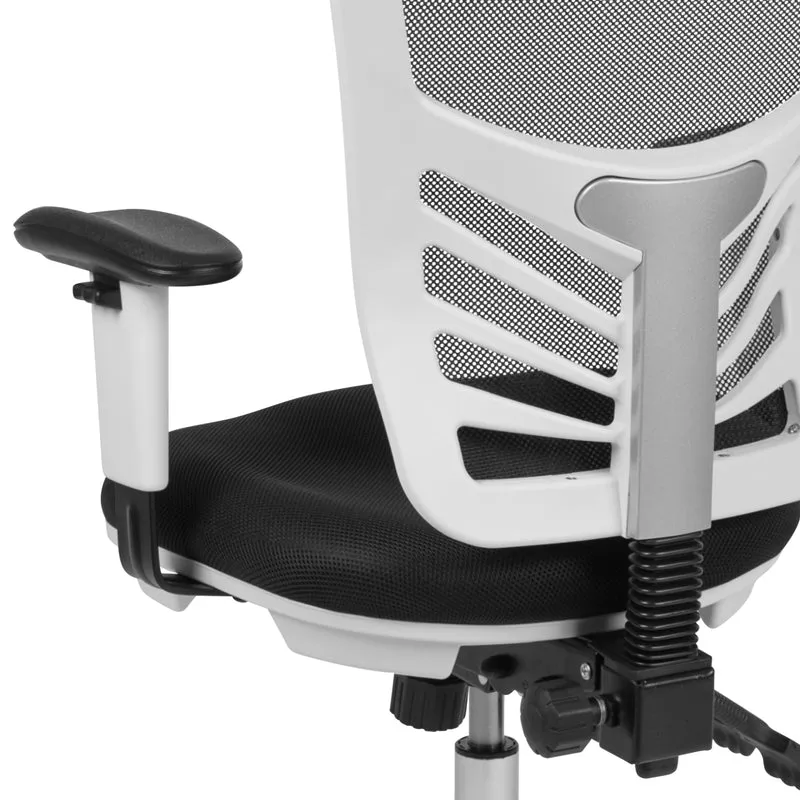 Mid-Back Mesh Triple Paddle Swivel Ergonomic Office Chair with Adjustable Arms