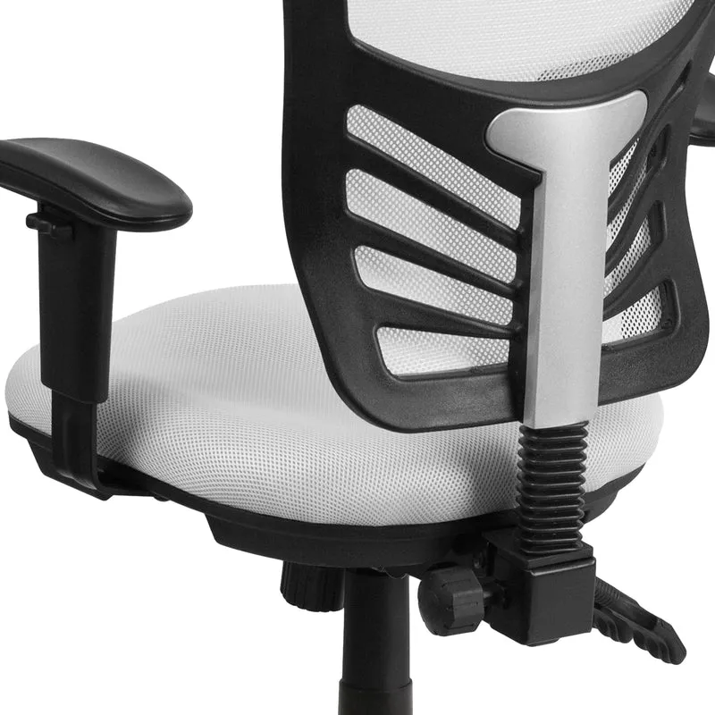 Mid-Back Mesh Triple Paddle Swivel Ergonomic Office Chair with Adjustable Arms