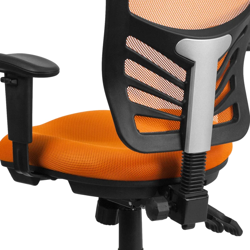 Mid-Back Mesh Triple Paddle Swivel Ergonomic Office Chair with Adjustable Arms