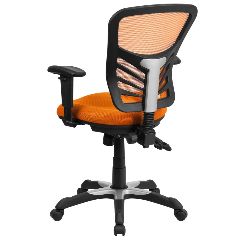 Mid-Back Mesh Triple Paddle Swivel Ergonomic Office Chair with Adjustable Arms