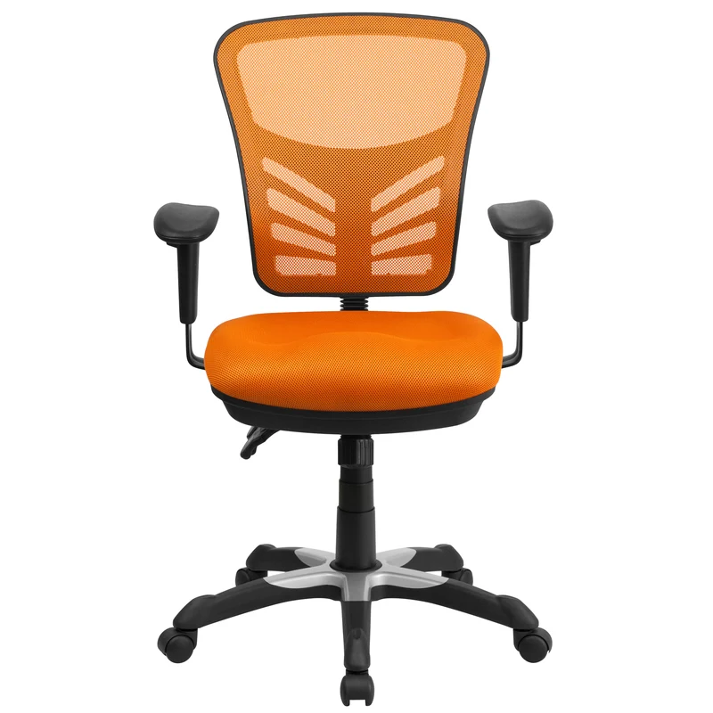 Mid-Back Mesh Triple Paddle Swivel Ergonomic Office Chair with Adjustable Arms