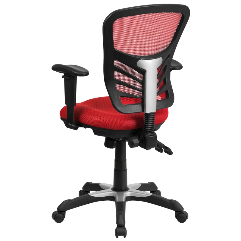 Mid-Back Mesh Triple Paddle Swivel Ergonomic Office Chair with Adjustable Arms