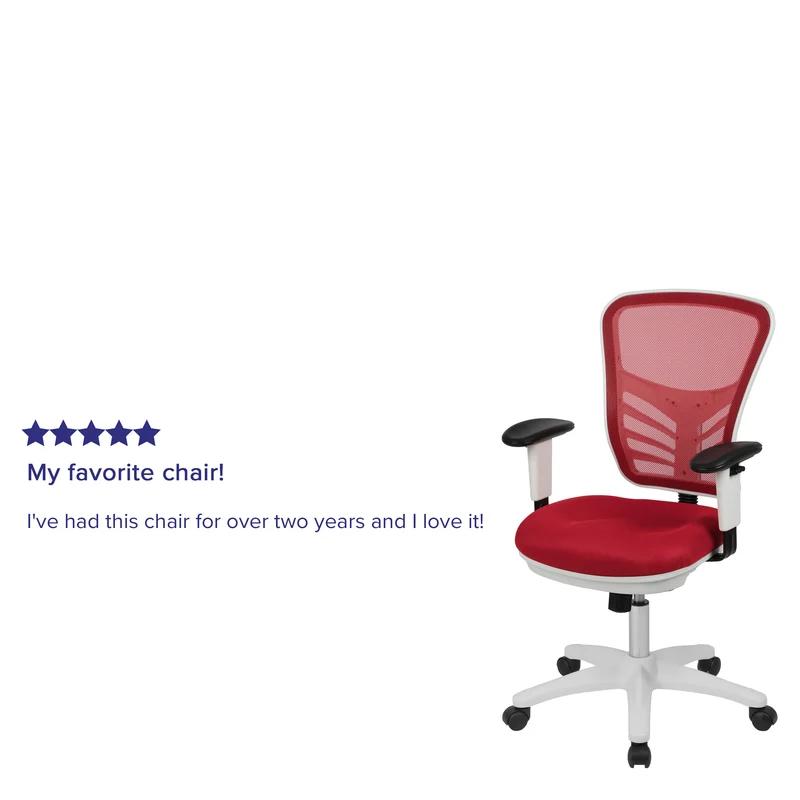 Mid-Back Mesh Triple Paddle Swivel Ergonomic Office Chair with Adjustable Arms