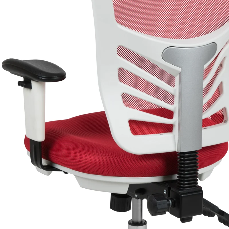 Mid-Back Mesh Triple Paddle Swivel Ergonomic Office Chair with Adjustable Arms