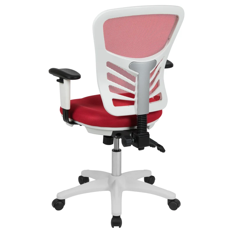 Mid-Back Mesh Triple Paddle Swivel Ergonomic Office Chair with Adjustable Arms