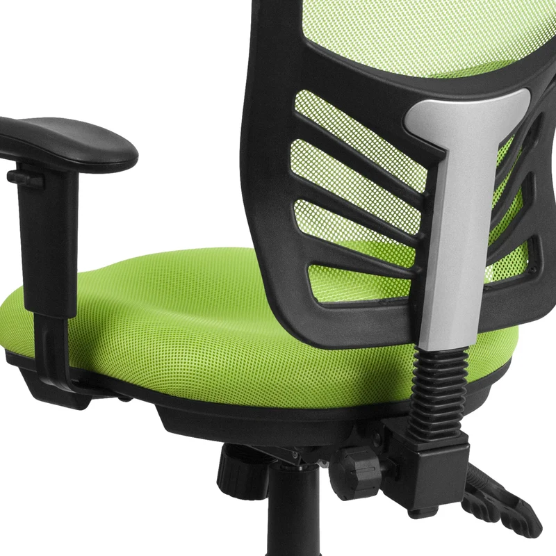 Mid-Back Mesh Triple Paddle Swivel Ergonomic Office Chair with Adjustable Arms