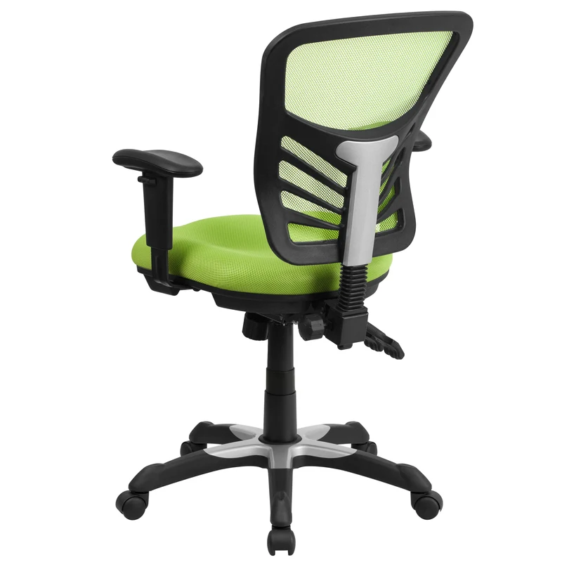 Mid-Back Mesh Triple Paddle Swivel Ergonomic Office Chair with Adjustable Arms