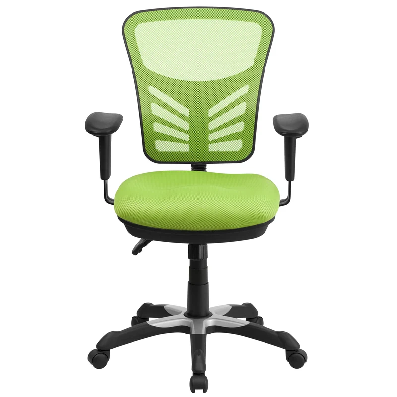 Mid-Back Mesh Triple Paddle Swivel Ergonomic Office Chair with Adjustable Arms